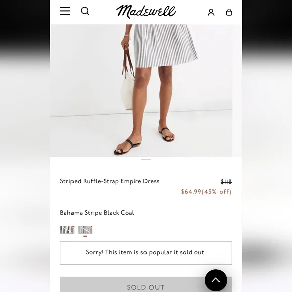 Madewell Striped Ruffle-strap Empire Dress - Picture 12 of 12